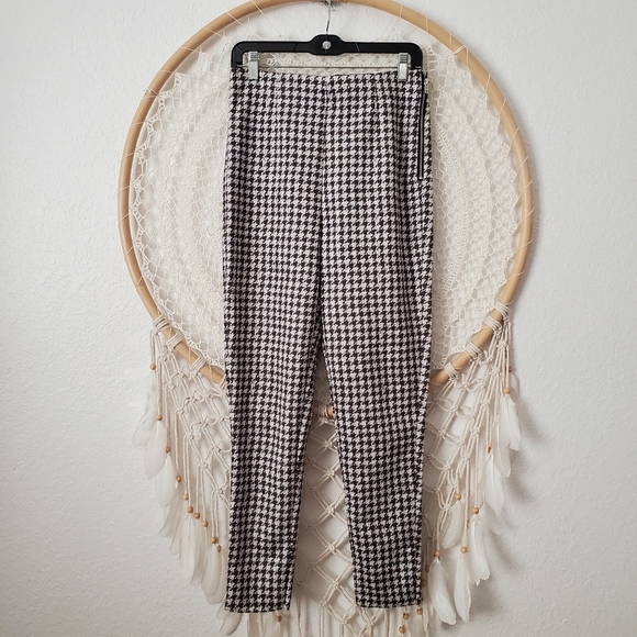 Zara NWT Hi-Rise Leggings Herringbone Print Size Large - Picture 9 of 9